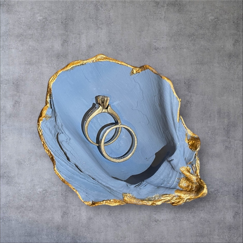 Gold and Blue Decorative Ring Holder